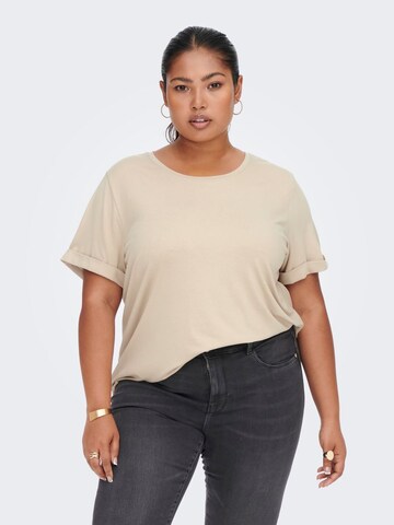 ONLY Carmakoma Shirts i beige: forside