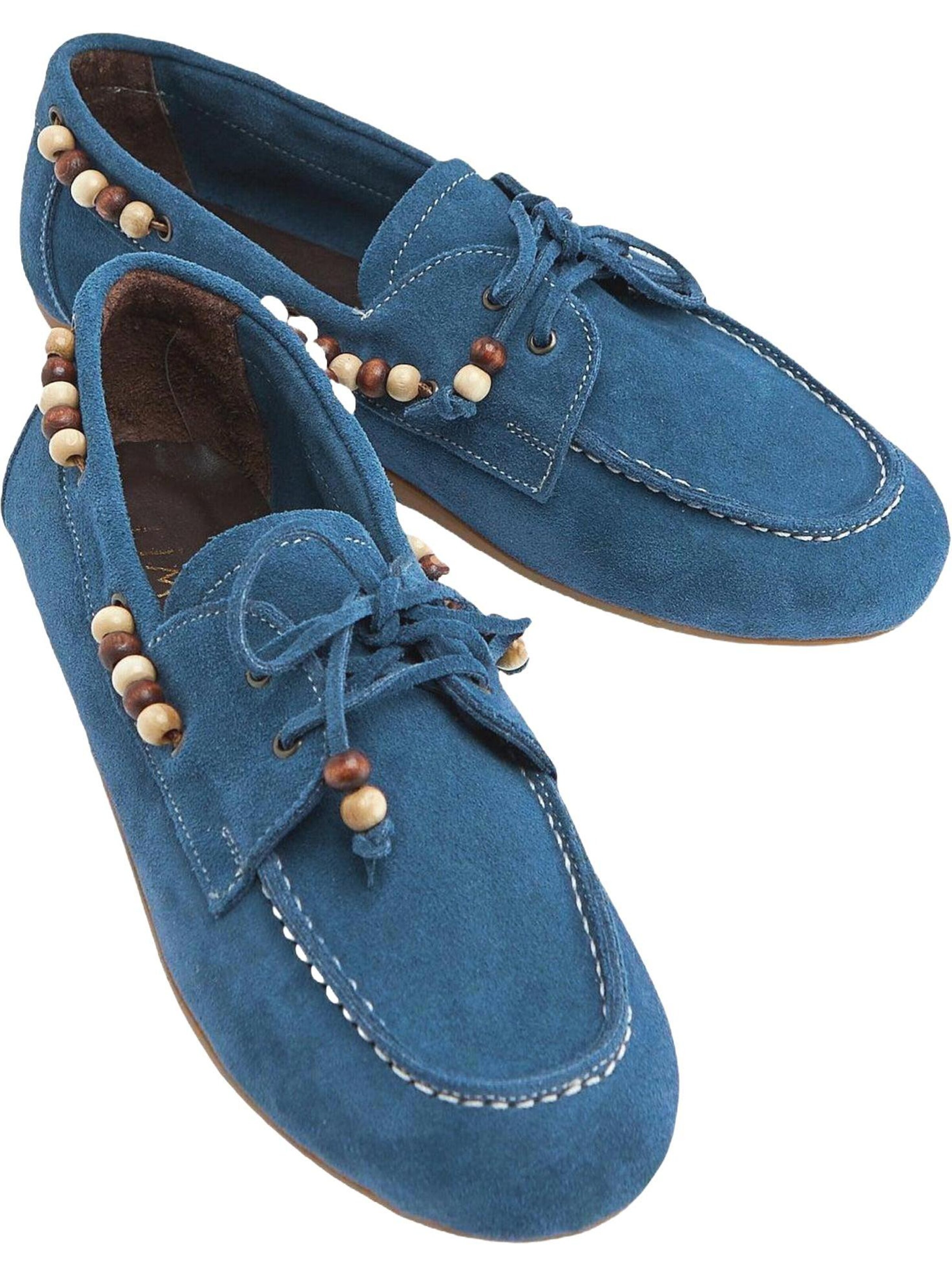 Limoya Schnürschuh 'Liah'‌ in Blau: Vorderseite