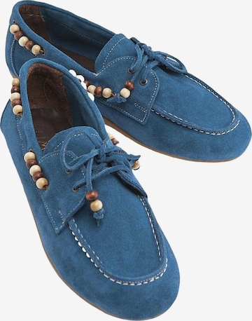 Limoya Schnürschuh 'Liah' in Blau: Vorderseite