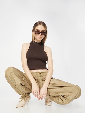 Urban Classics Knitted Top in Brown