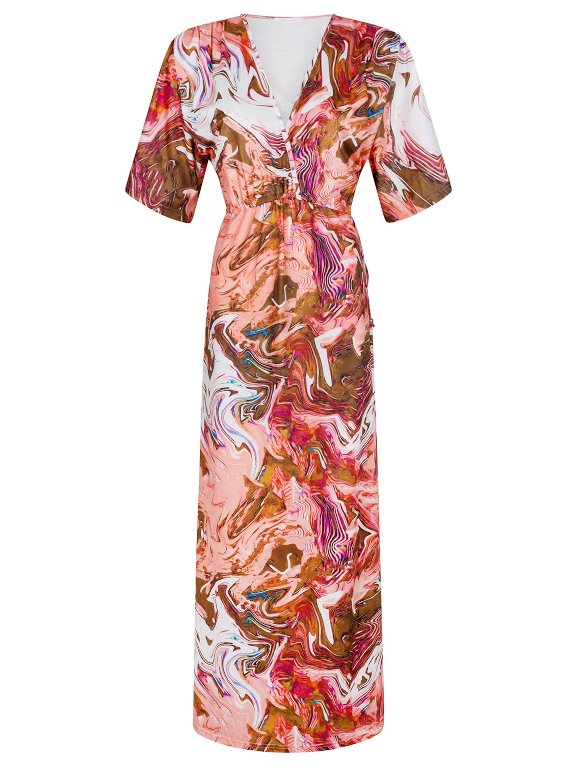 Chic by Lirette Dress 'Kimono Lotus Chikitu' in Pink: front