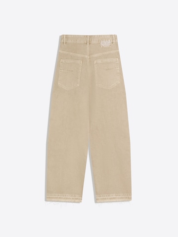 Bershka Baggy Hose in Beige