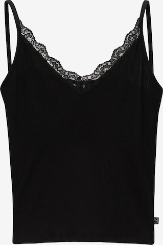QS Top in Schwarz: Vorderseite
