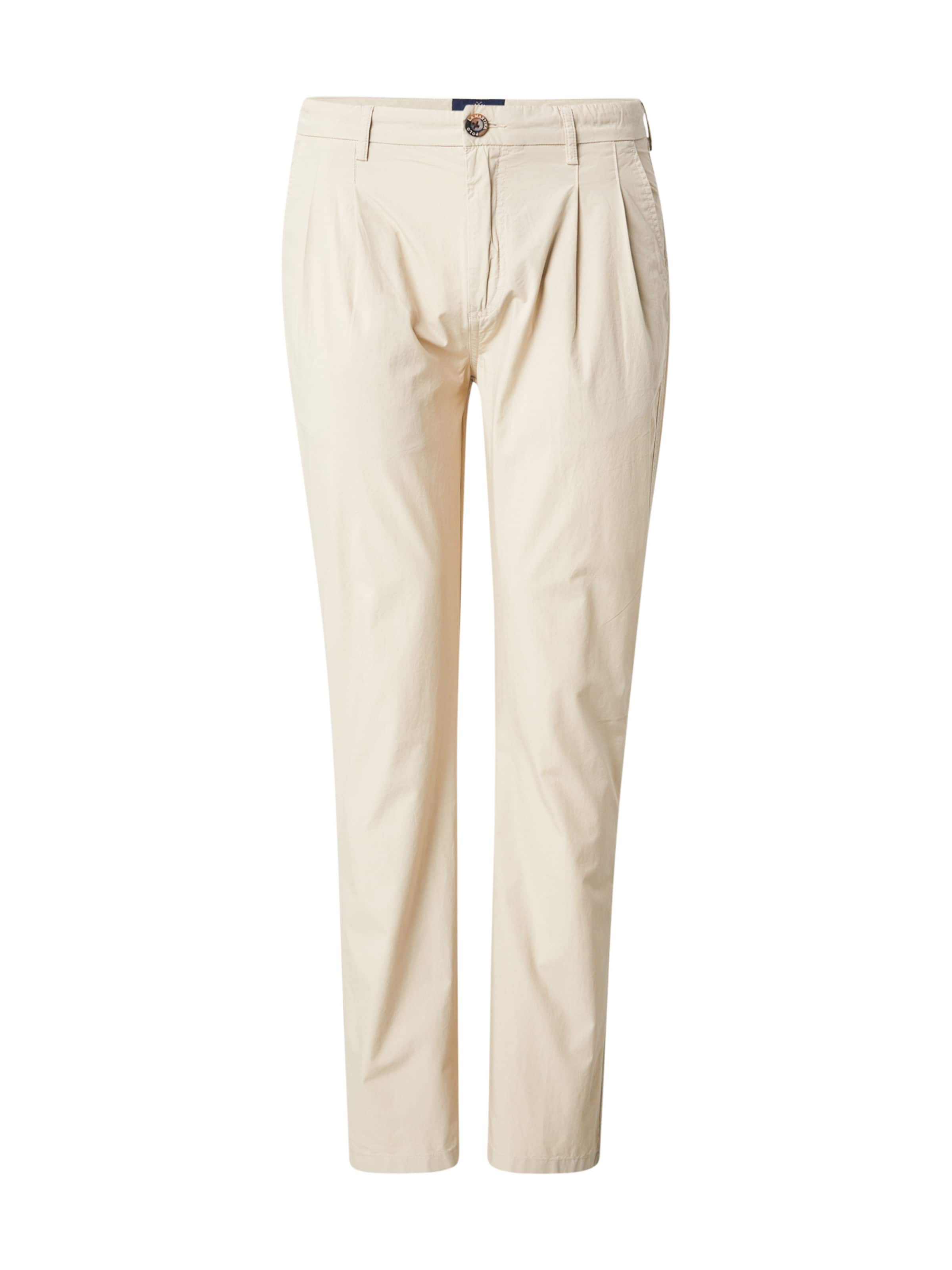 La Martina - regular Pantalón plisado en marrón: frente