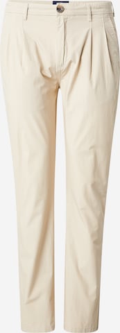 La Martina - Pantalón plisado en marrón: frente