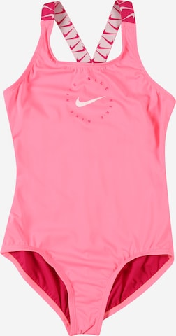 NIKE Sportbademode in Pink: front