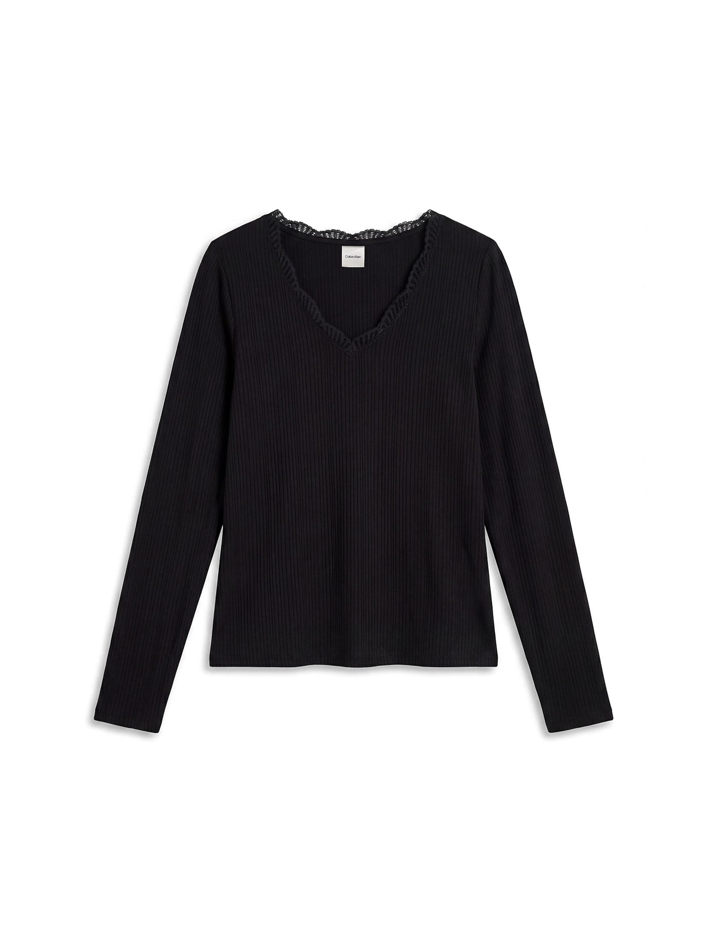 Chemise de nuit Calvin Klein en noir : devant