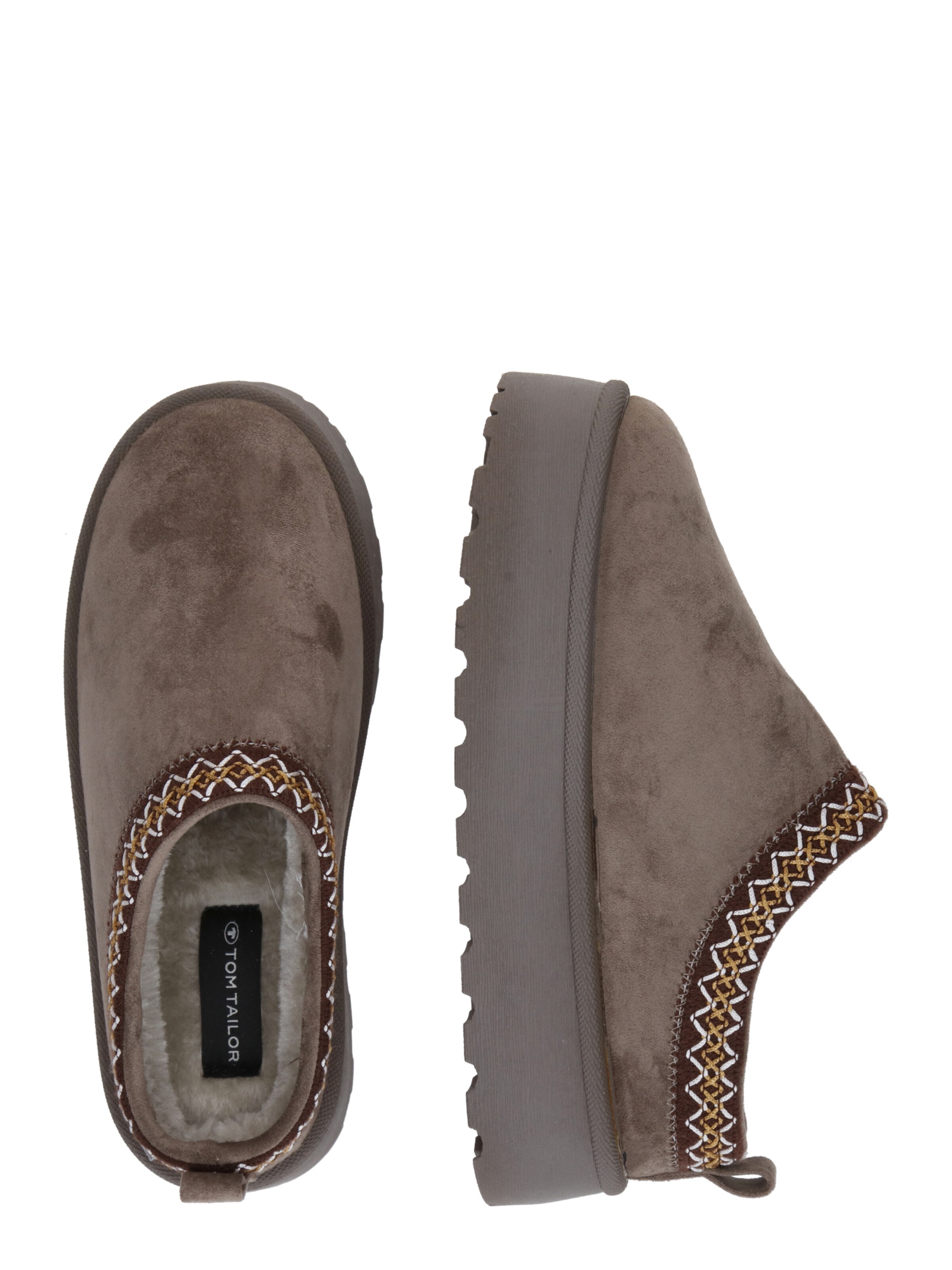 TOM TAILOR - Zapatillas de casa en marrón