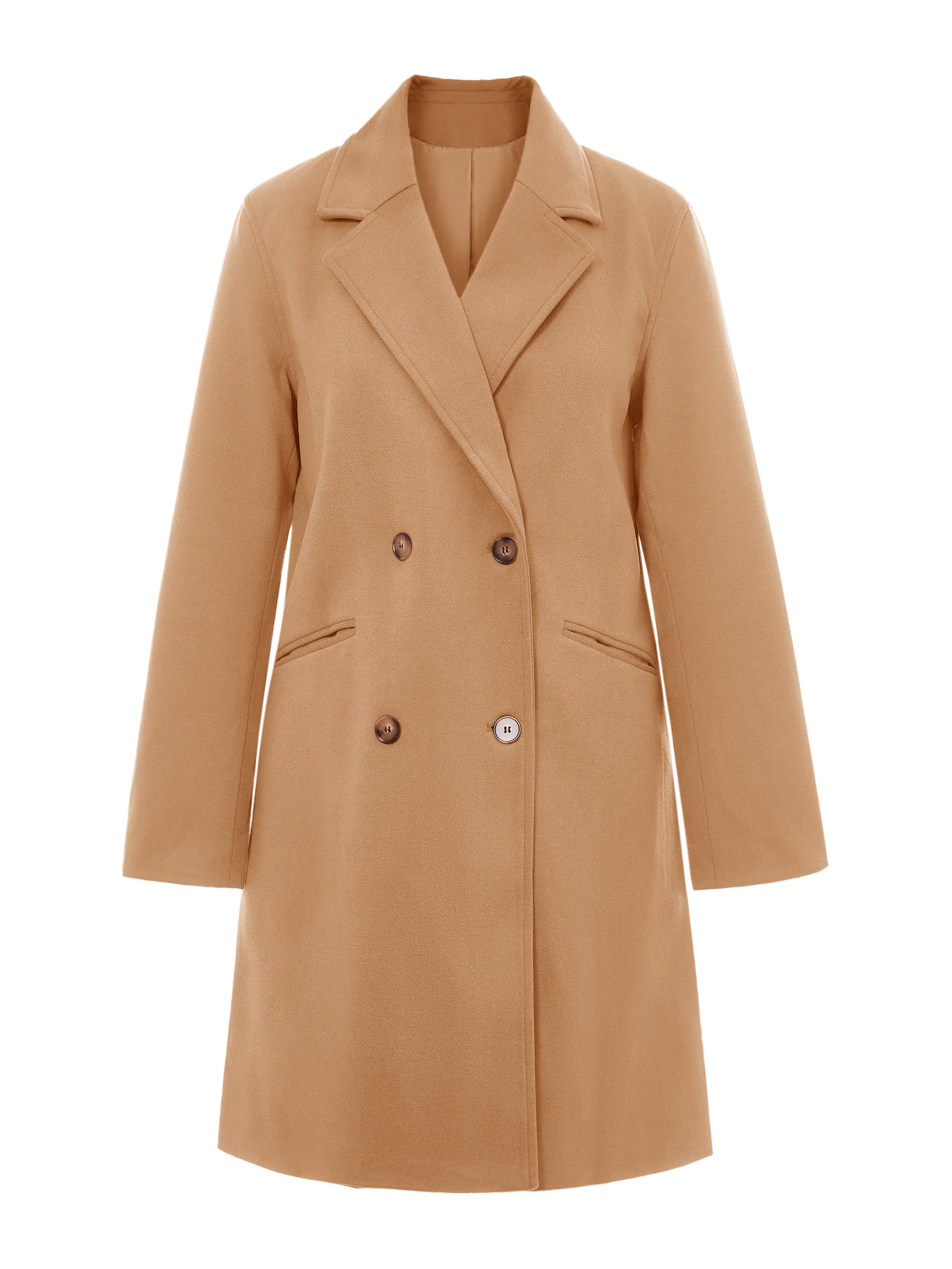 Imily Bela - Abrigo de entretiempo en beige: frente