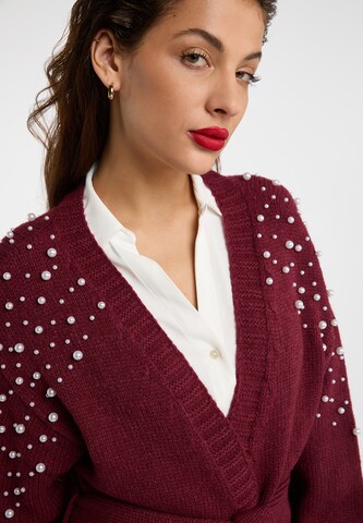 faina Knit cardigan in Red