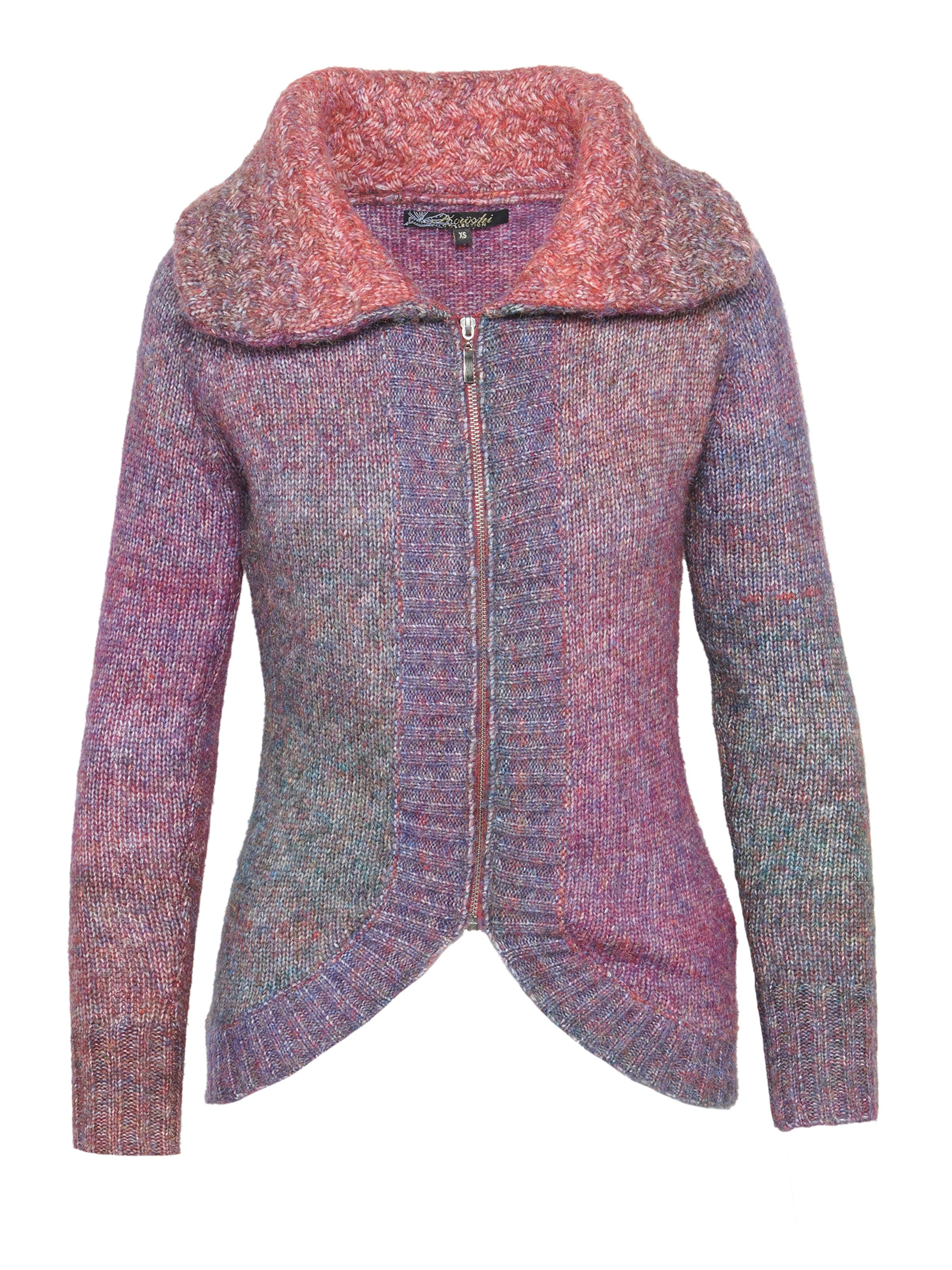 KOROSHI Knit cardigan in Mixed colours: front