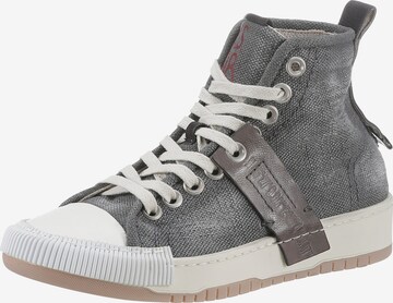 A.S.98 High-Top Sneakers in Grey: front