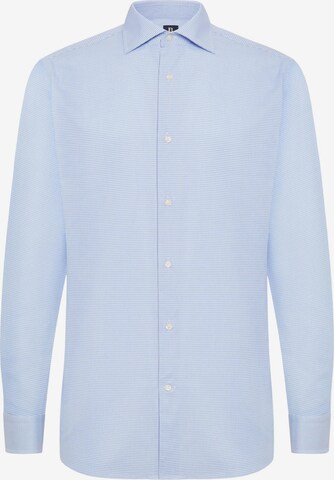 Boggi Milano Regular fit Button Up Shirt 'Checjk Windsor' in Blue: front
