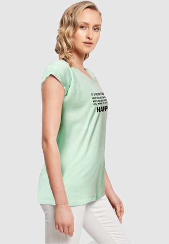 Merchcode Shirt 'Never Too Late' in Groen