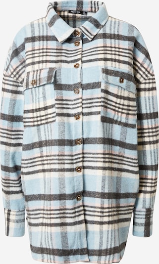 Nasty Gal Košilové šaty - světlemodrá / černý melír / bílá, Produkt