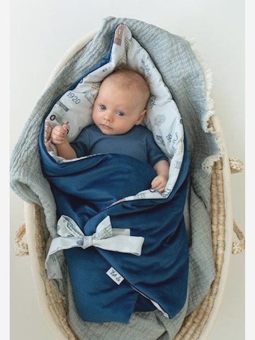 Luli Lu Babydeken 'New York' in Blauw: voorkant