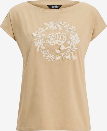 T-shirt Lauren Ralph Lauren en beige : devant