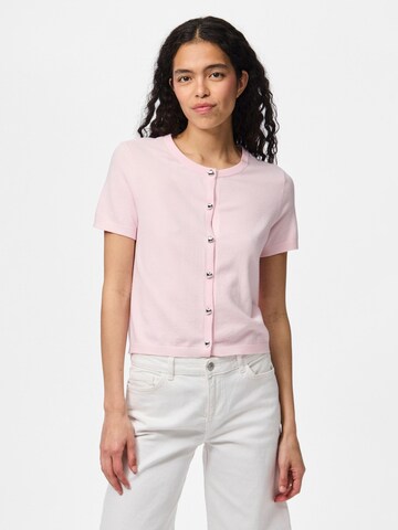Cardigan 'PCOrina' PIECES en rose : devant
