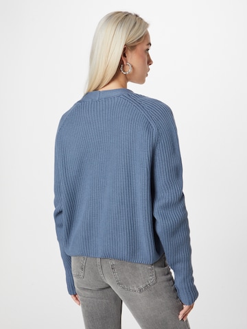 KnowledgeCotton Apparel Knit Cardigan in Blue