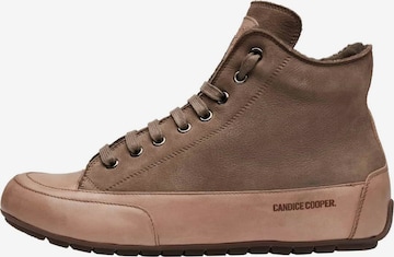 Candice Cooper Sneakers hoog 'PLUS FUR' in Bruin: voorkant