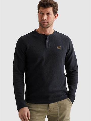 PME Legend Regular fit Button Up Shirt 'Henley T-shirt with long sleeves' in Blue: front