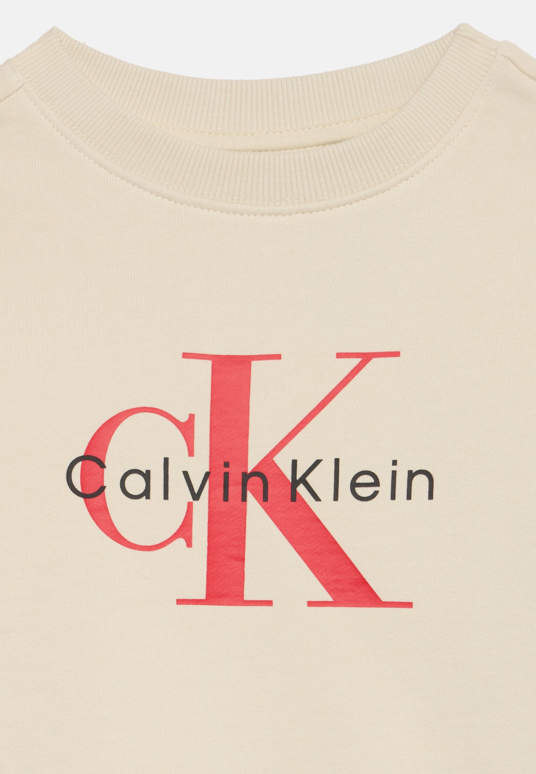Bluză de molton de la Calvin Klein Jeans pe bej