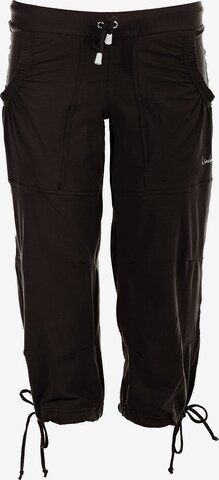 Effilé Pantalon de sport 'WBE6' Winshape en noir : devant