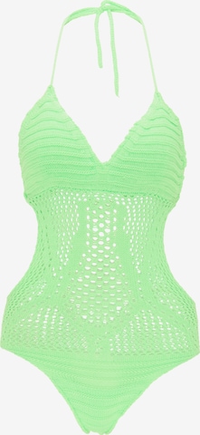 MYMO Shirt Bodysuit in Green: front