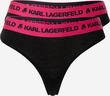 Tanga de la Karl Lagerfeld pe negru: față