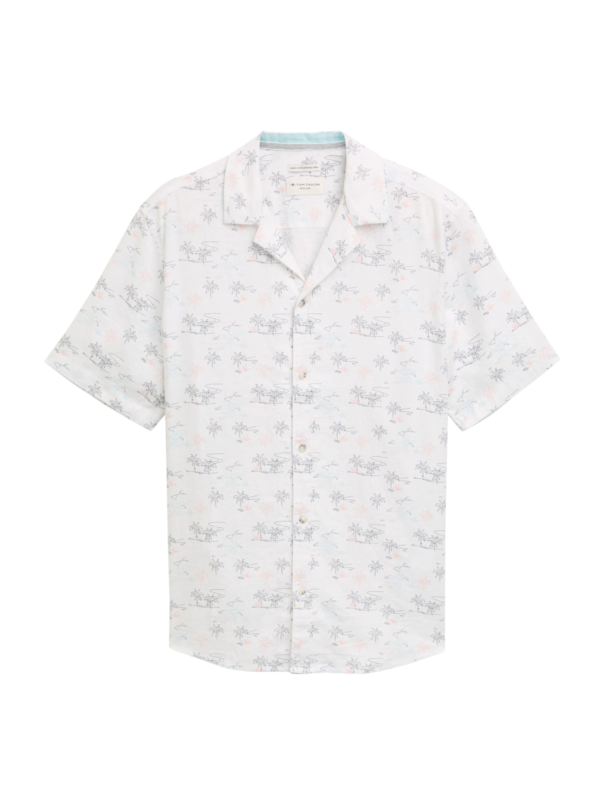 TOM TAILOR Regular fit Button Up Shirt in White: front