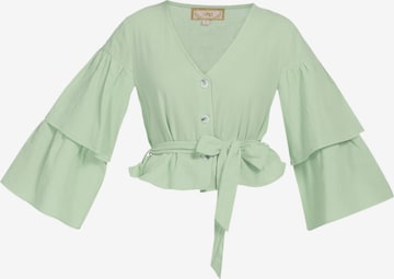 MYMO Blouse in Groen: voorkant