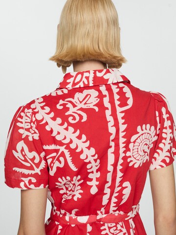 MANGO Košilové šaty 'Tropez' – červená