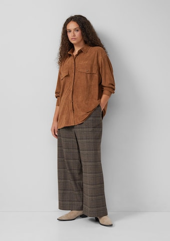 QS Wide Leg Hose in Braun