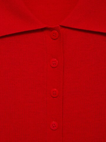 MANGO Gebreid vest 'PACO' in Rood