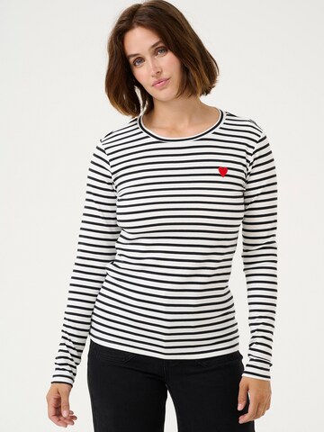 Kaffe T-shirt 'KA Liddy' i vit: framsida