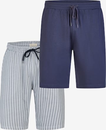 Phil & Co. Berlin Pyjamabroek ' Classic ' in Blauw: voorkant