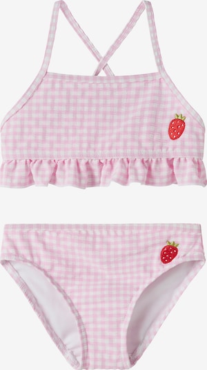 NAME IT Bikini 'NMFZammer' veličine 86-92 u roza / crvena / bijela, Pregled proizvoda