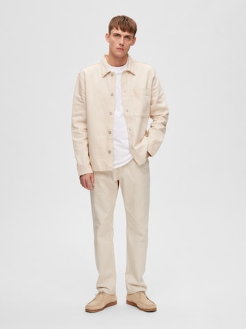 SELECTED HOMME Between-Season Jacket in Beige