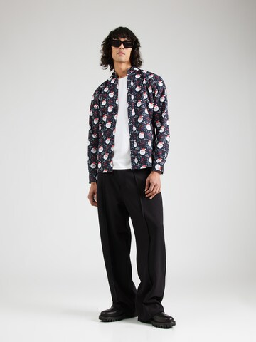 Only & Sons Slim Fit Hemd 'ONSALF XMAS' in Blau