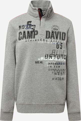 CAMP DAVID Sweatshirt in Grey: front