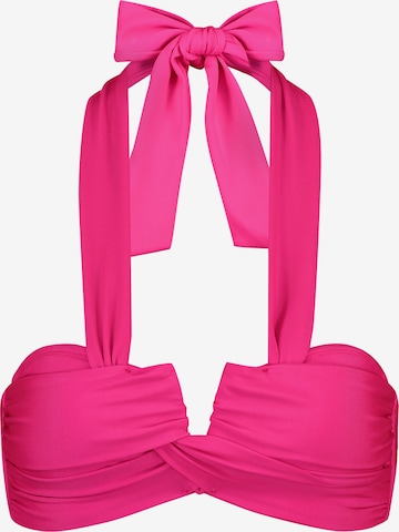 HunkemöllerBandeau Bikini gornji dio 'Naples' - roza boja: prednji dio