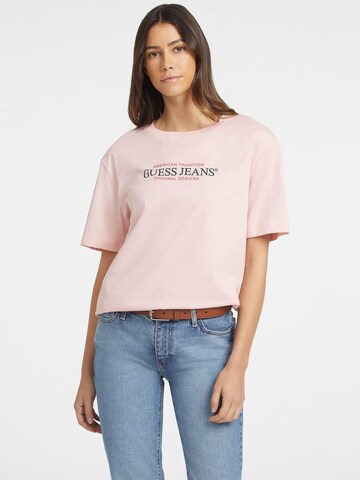 GUESS JEANS T-Shirt in Pink: Vorderseite