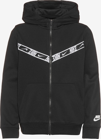 Nike Sportswear Sweatjacka 'Repeat' i svart: framsida