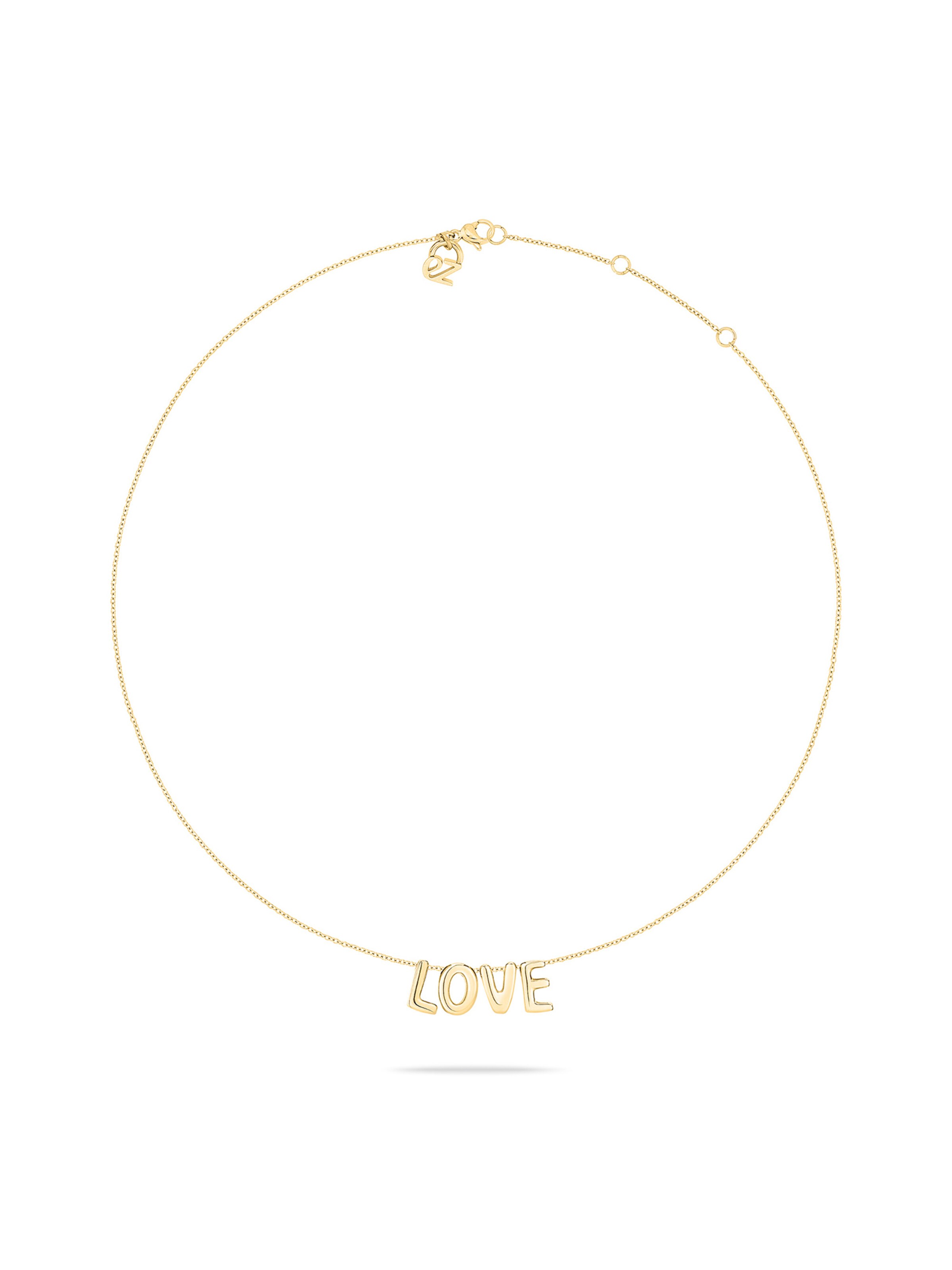 Echtzeit Necklace 'Love Letters' in Gold: front