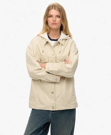 Veste mi-saison Superdry en beige : devant