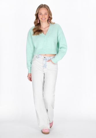 MYMO Knit cardigan 'Young Fashion' in Green