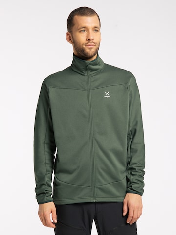 Haglöfs Athletic Fleece Jacket 'Frost Mid' in Green: front