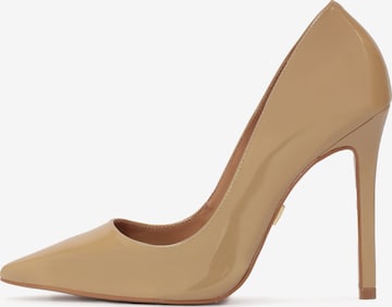 Kazar - Zapatos con plataforma en beige: frente