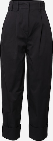 Sisley Loosefit Plissert bukse i svart: forside