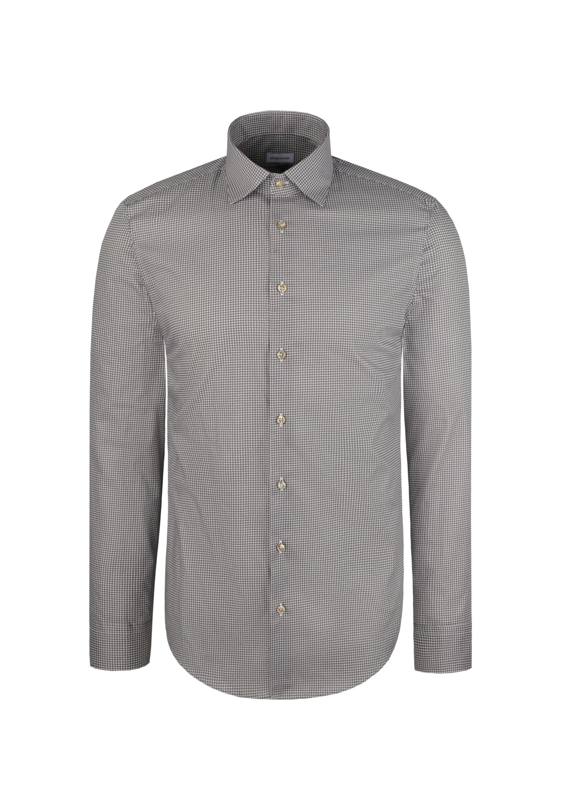 Coupe regular Chemise business ' Schwarze Rose ' SEIDENSTICKER en beige : devant